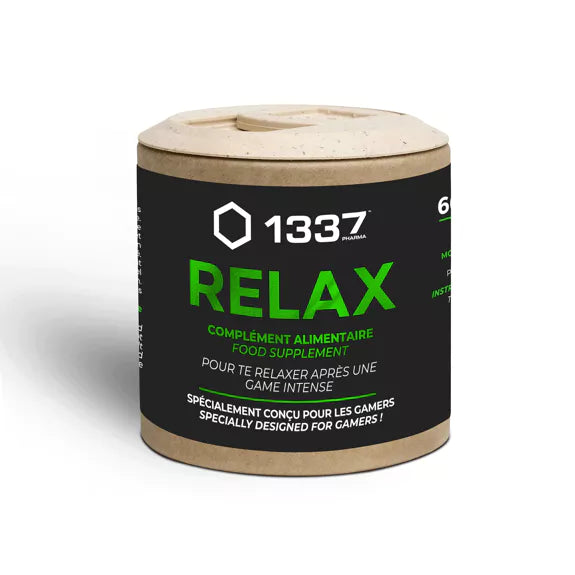 Relax 1337pharma magnesio y extractos de plantas de Hipérico y Rhodiola, así como vitamina B2