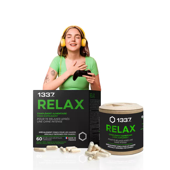 Relax 1337pharma magnesio y extractos de plantas de Hipérico y Rhodiola, así como vitamina B2