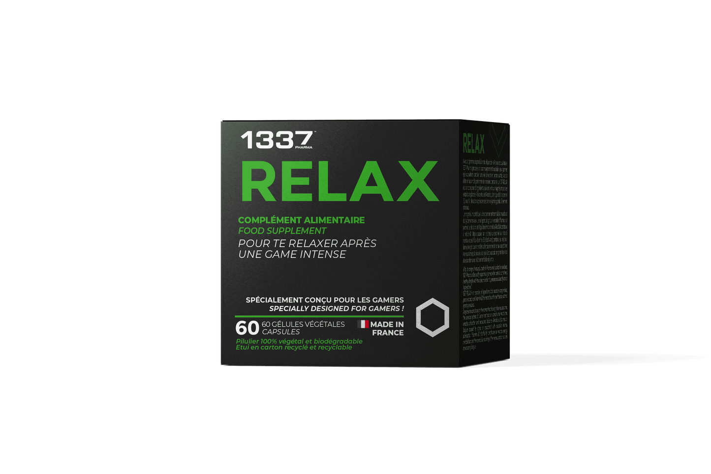 Relax 1337pharma magnesio y extractos de plantas de Hipérico y Rhodiola, así como vitamina B2