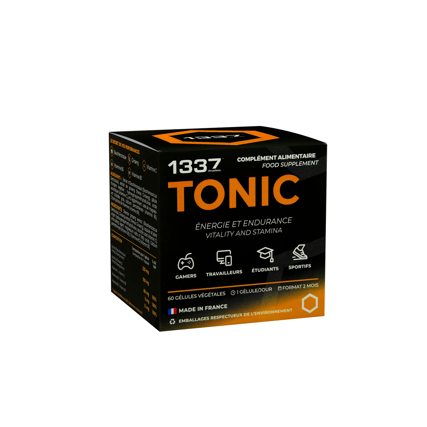 Tónico 1337 pharma combate el cansancio físico prolongado y la inactividad corporal. (60 Cps)